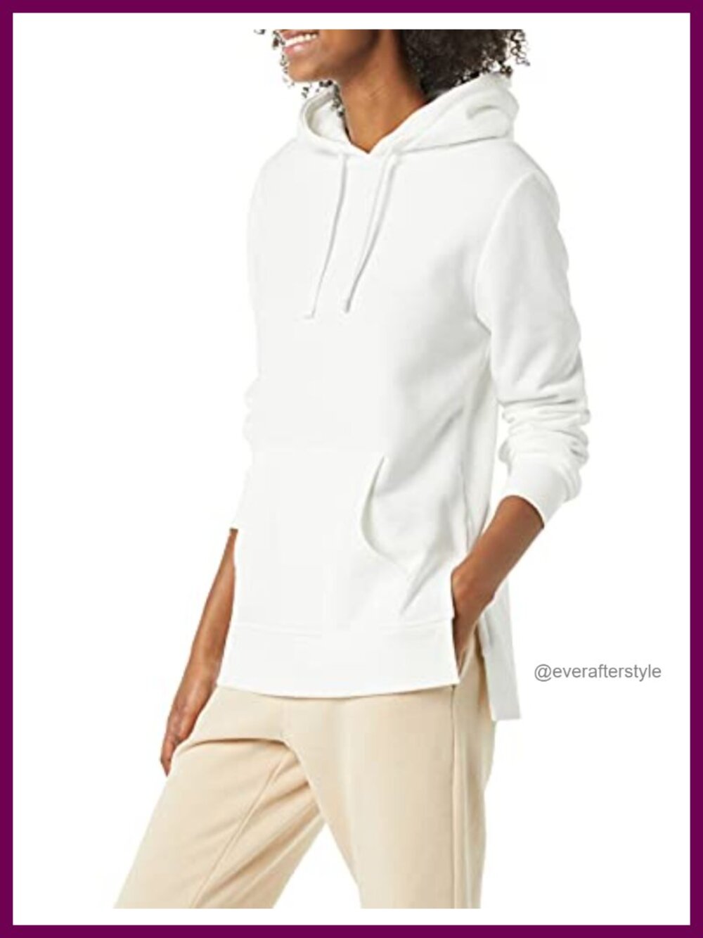 Women's Fleece Hooded Tunic Sweatshirt Regular Fit Brushed Back Long Sleeve